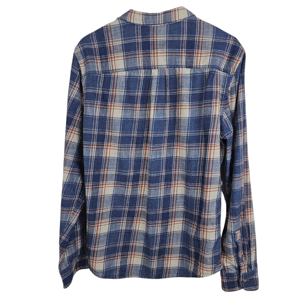 Marine Layer Plaid Flannel Men's Shirt Long Sleeve Button Up M/L - Picture 2 of 8